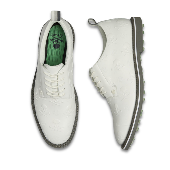 Gallivanter Embossed Skull & Tees Leather Golf Shoe