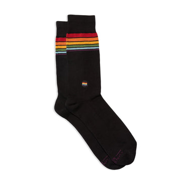 Buy socks-that-save-lgbtq-lives-black-with-rainbow Conscious Step Socks