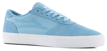 Light blue sneaker with white sole on a white background
