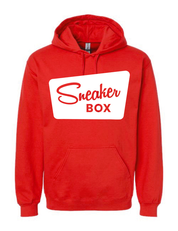 Sneaker Box Hoodie, Large White Logo