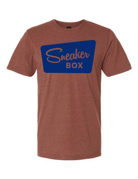 Buy brown-large-blue-logo Sneaker Box T-Shirt, Large Blue Logo