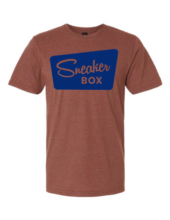 Sneaker Box T-Shirt, Large Blue Logo