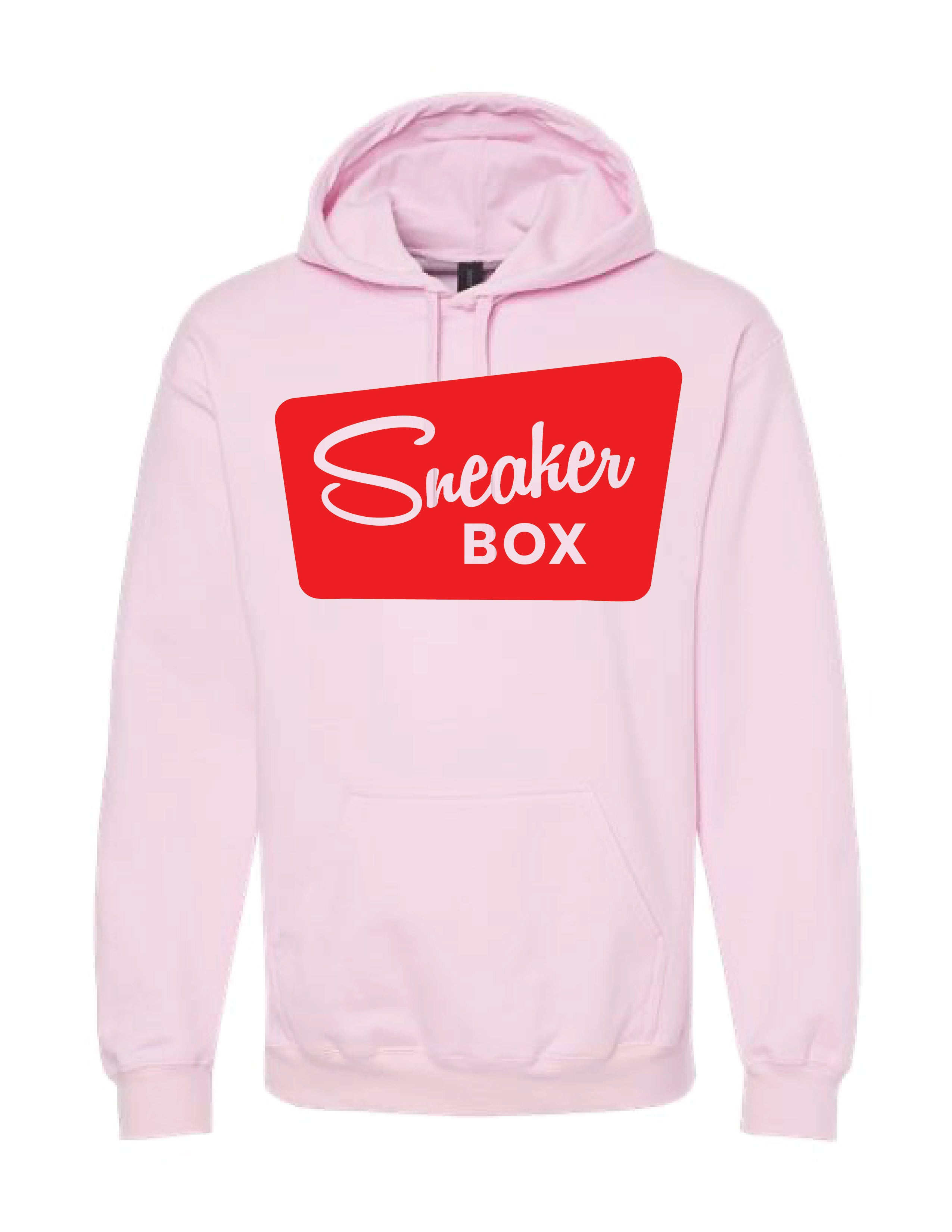 Sneaker Box Hoodie, Large Red Logo