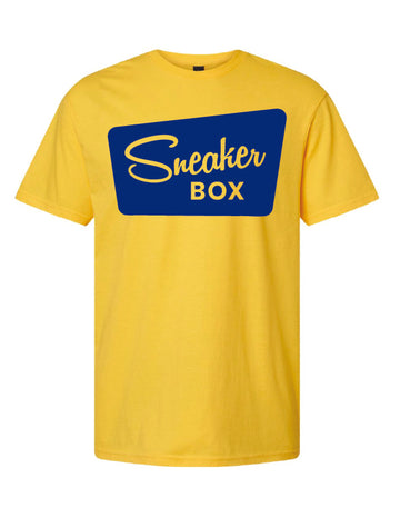 Buy yellow-large-blue-logo Sneaker Box T-Shirt, Large Blue Logo
