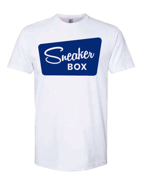 Sneaker Box T-Shirt, Large Blue Logo