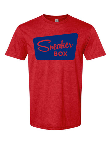 Buy red-large-blue-logo Sneaker Box T-Shirt, Large Blue Logo