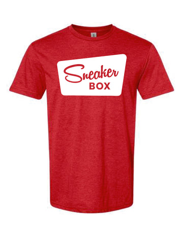 Buy red-large-white-logo Sneaker Box T-Shirt, Large White Logo