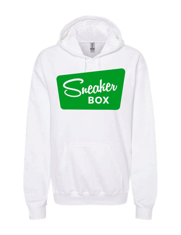 Sneaker Box Hoodie, Large Green Logo