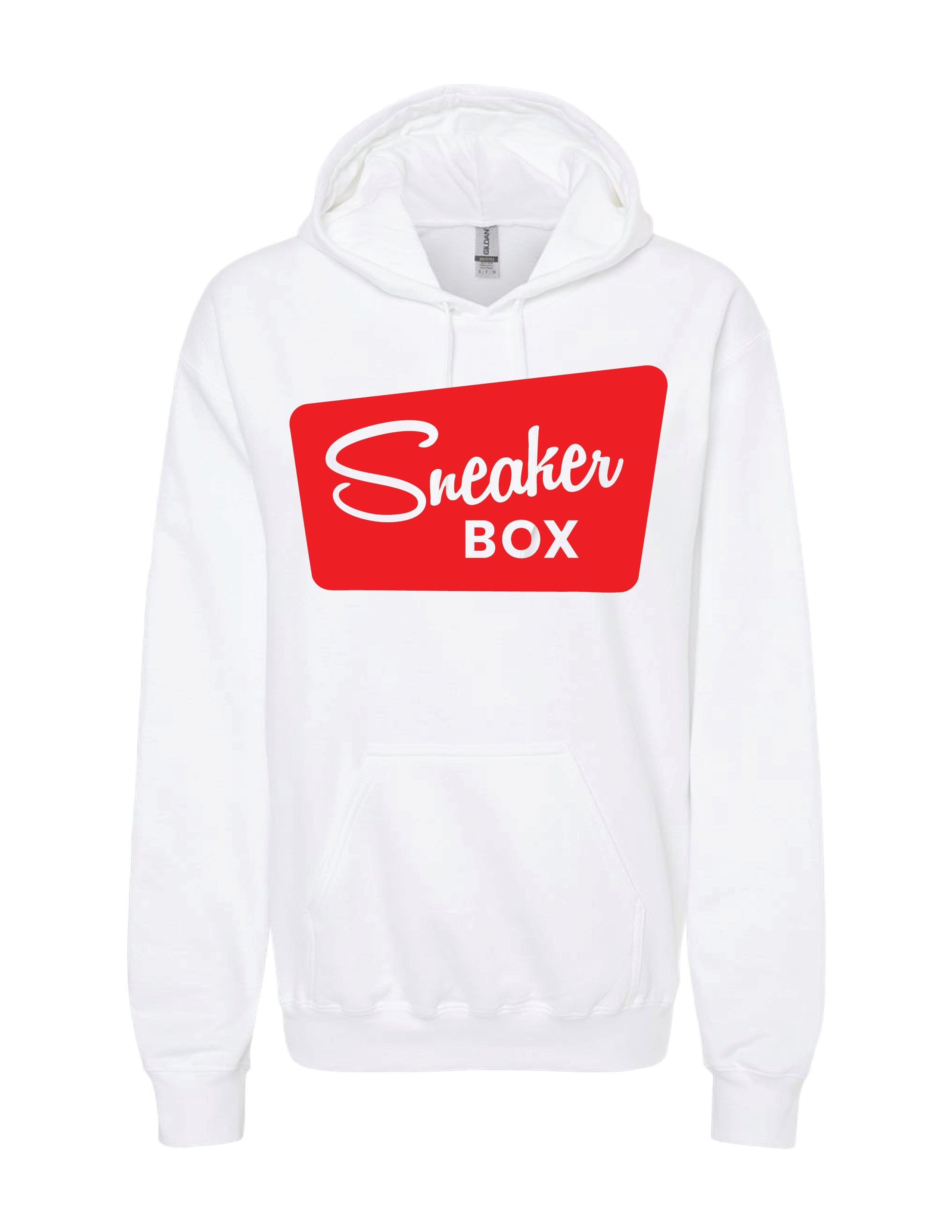 Sneaker Box Hoodie, Large Red Logo