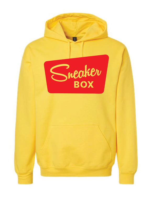 Sneaker Box Hoodie, Large Red Logo