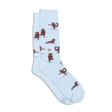Buy socks-that-support-mental-health-yoga-sloth Conscious Step Socks