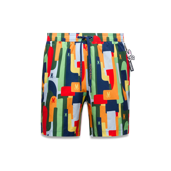 Psycho Bunny - Wes All-Over Print Swim Trunks